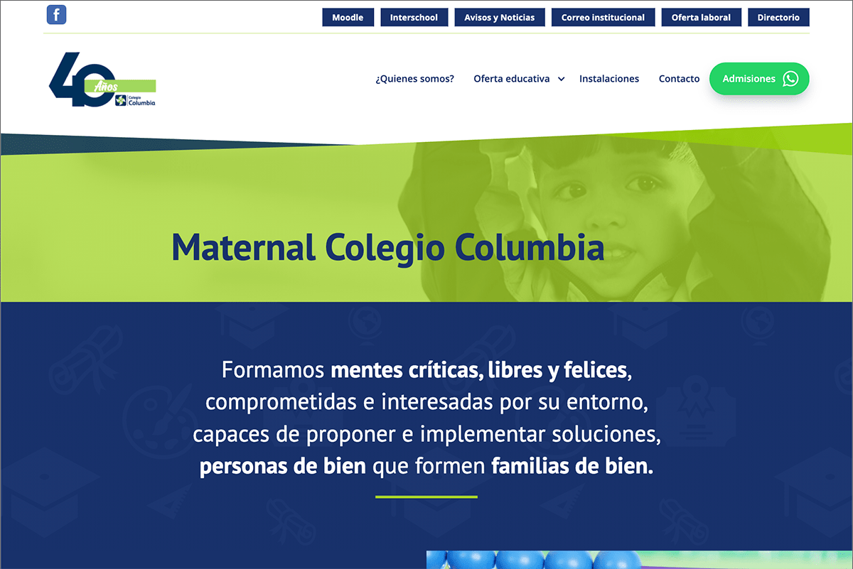 Diseño web Colegio Columbia