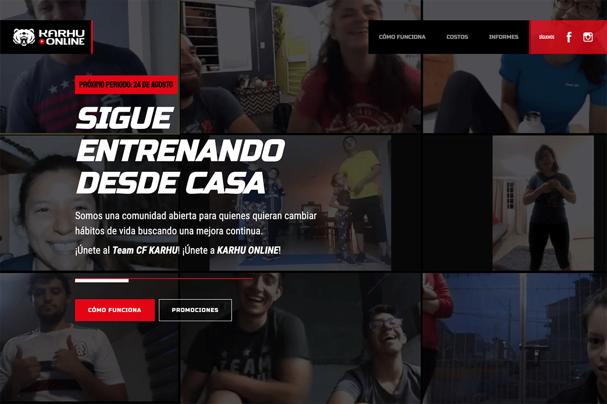 Diseño web CF KARHU crossfit en Pachuca