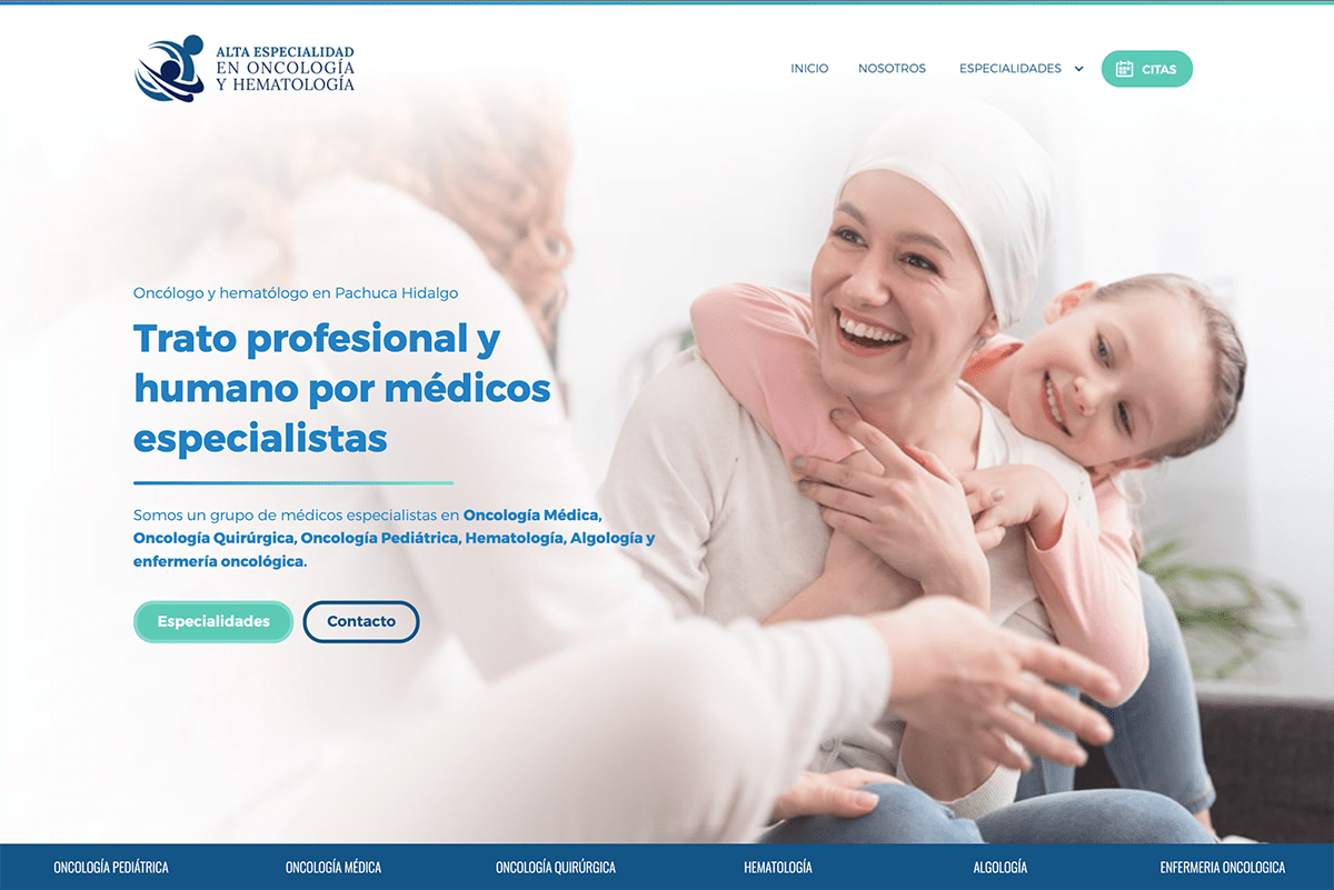 Sitio web Clínica Oncológica