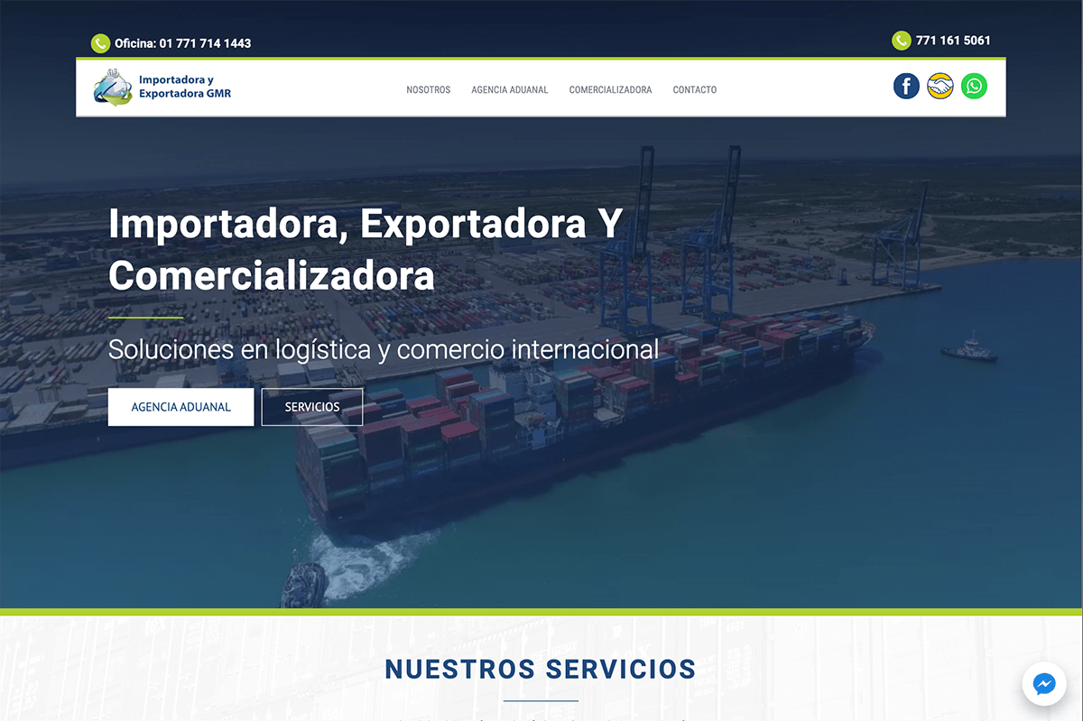 Sitio web Importadora y Exportadora