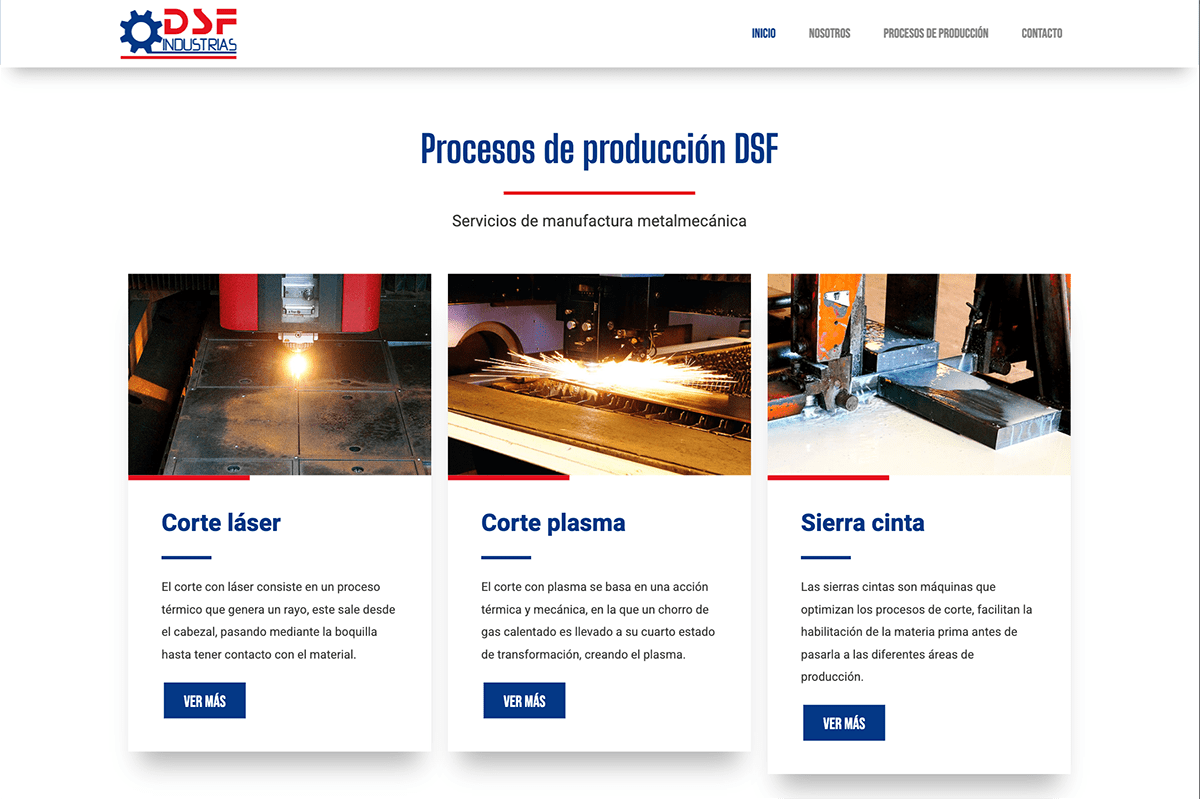 Diseño web DSF Industrias