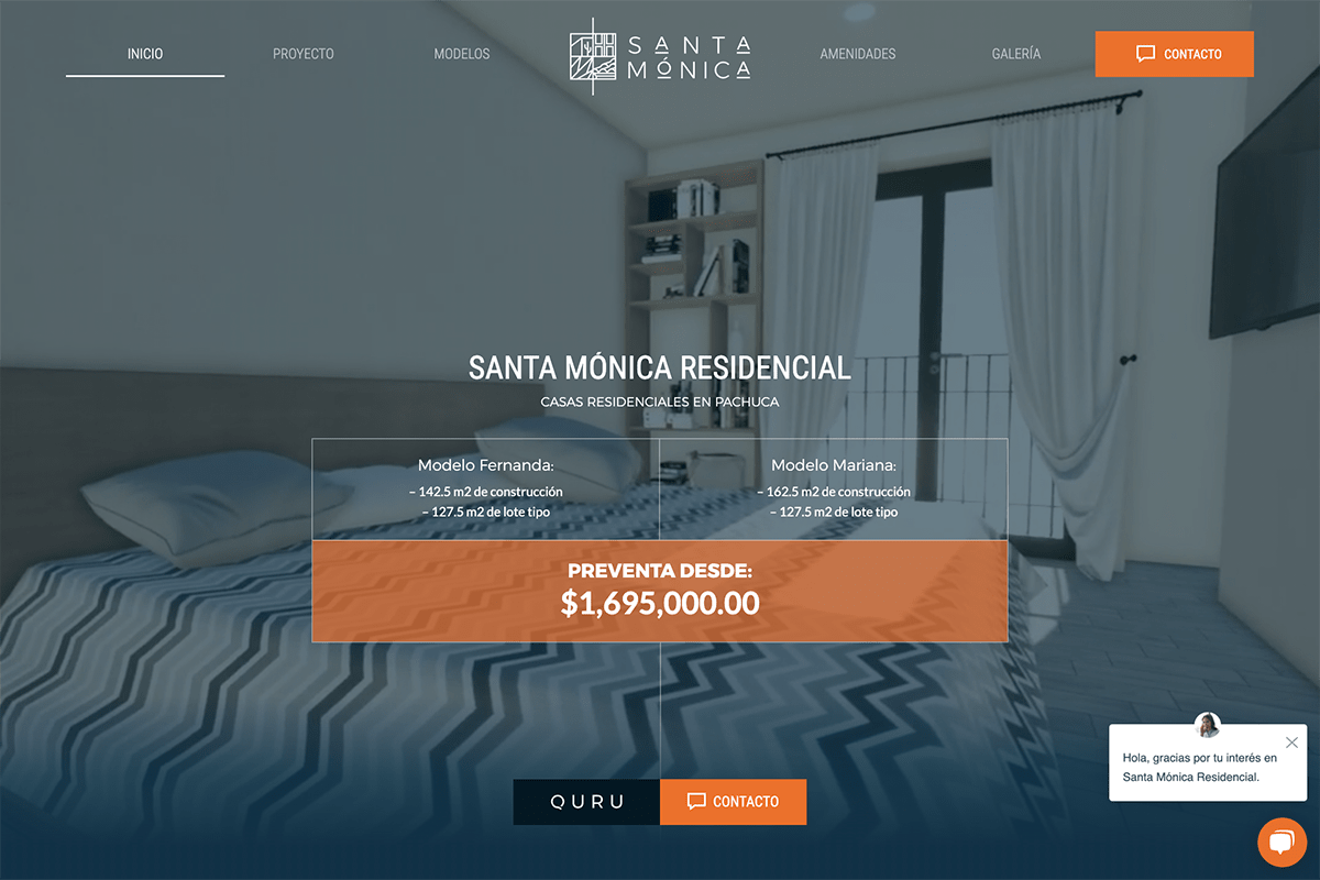 Sitio web Residencial Santa Mónica