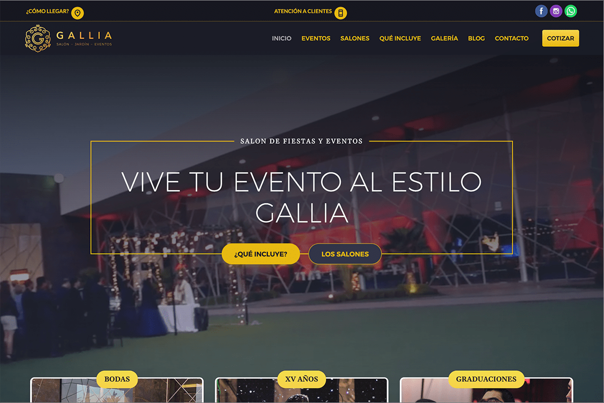 Sitio web salón GALLIA Pachuca